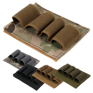 Outdoor Multi-function Tactical 4-hole Shotgun Storage Velcro Bulk Tool Velcro Bullet Bag Shotgun Sticker