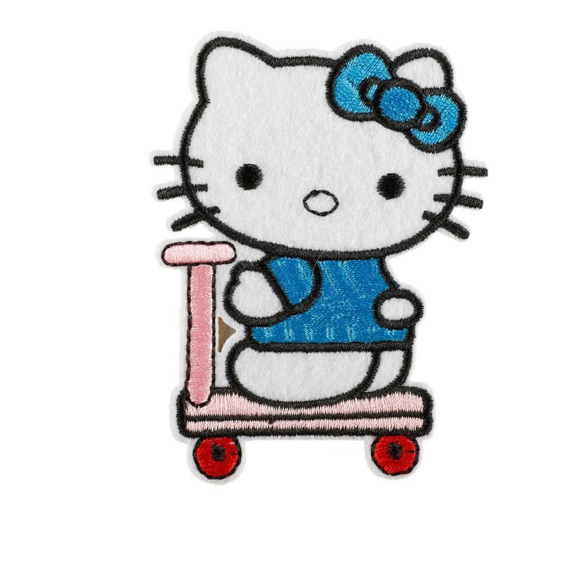 Duoku コンピュータ刺繍漫画猫子供服アクセサリー衣類パッチステッカー DIY アクセサリーハンドブック刺繍布ステッカー|undefined