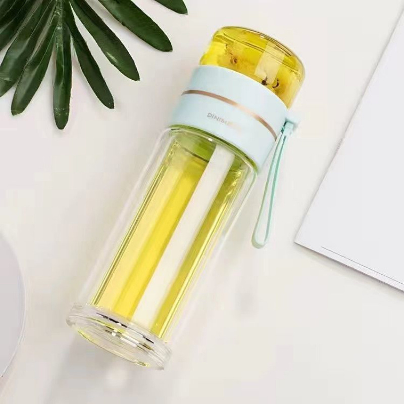茶水分离过滤茶杯男女泡茶双层隔热玻璃水杯礼品包邮|undefined