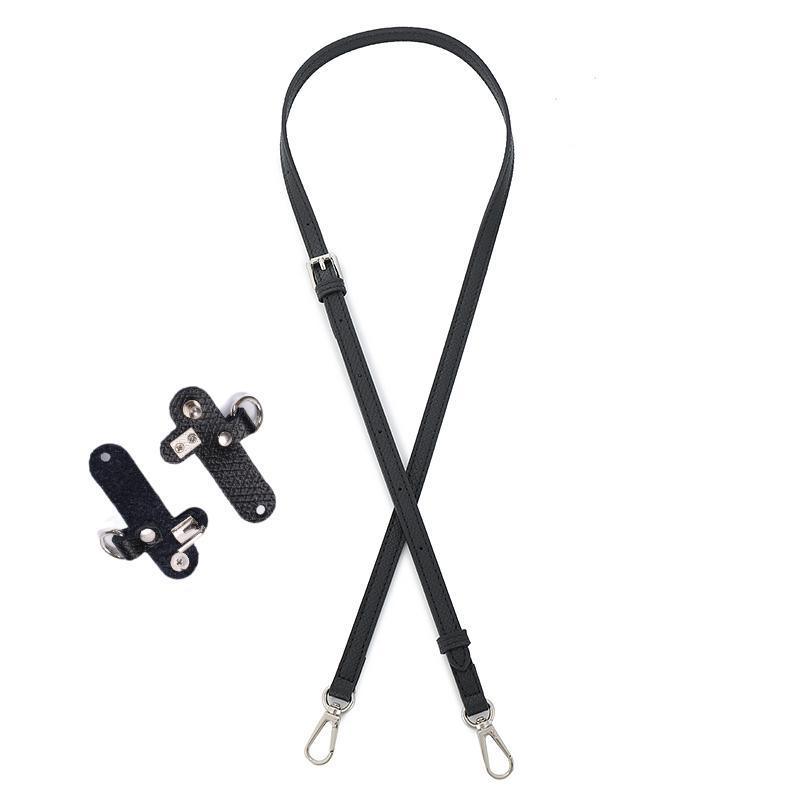 Black silver buckle 1.2cm+gs punch-free pair