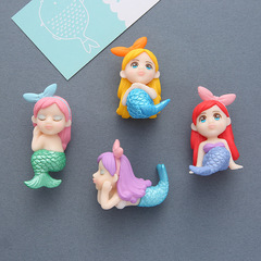 可愛卡通美人魚 冰箱貼吸磁貼創意立體裝飾磁鐵吸鐵石留言貼