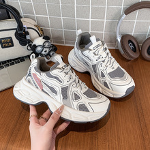 老爹鞋女2025春季新款厚底增高百搭加绒时尚休闲运动女鞋跑步鞋