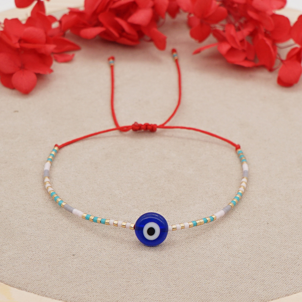 Pulsera De Pareja Con Cuentas Lucky Eyes De Vidrio Bohemio Simple display picture 10