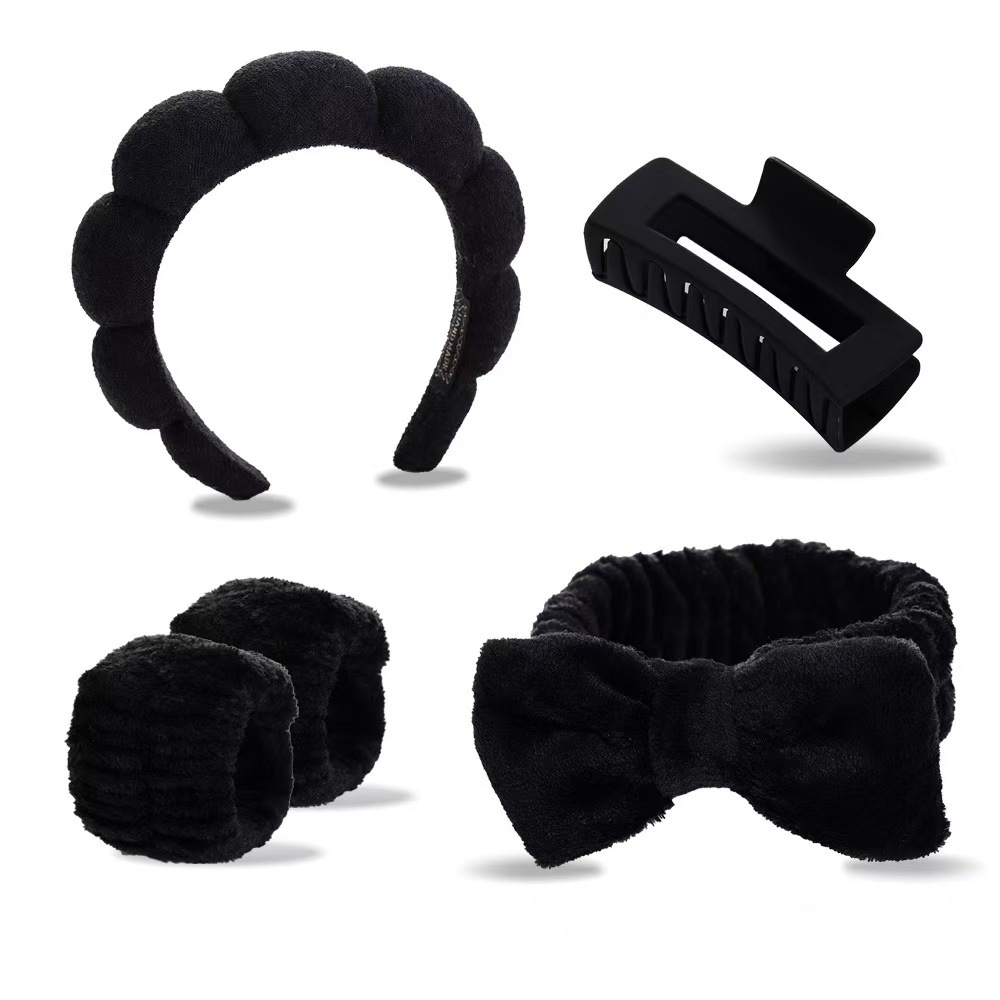 Diadema esponjosa de toalla estilo twist coreano para mujer, de alta gama, para elevar la coronilla, ideal para maquillaje, spa o lavado de cara. image 49