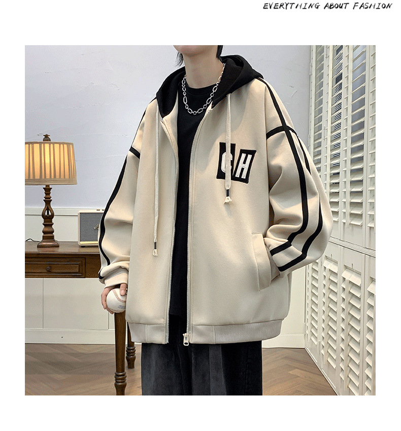001 Giacca e cappotto primaverili e autunnali per adolescenti, studenti delle scuole medie, elegante uniforme da baseball, jeans coordinati, tre pezzi_voghion.com