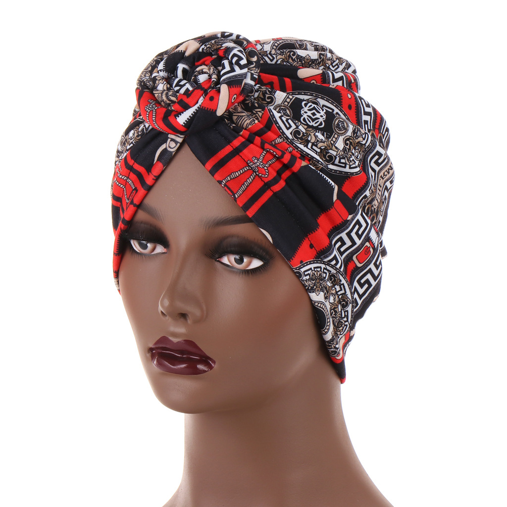 Snail Flower Spiral Turban Hat Multicolor Baotou Small Hat Fashion Bottoming Turban Hat_voghion.com