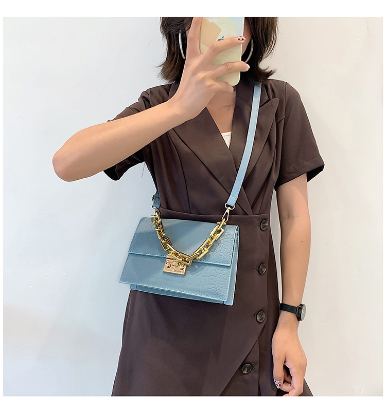 Fashion Fashionable Small Square Bag 2021 Spring And Summer New Chain Women's Bag Shoulder Crossbody Small Handbags One Piece Dropshipping display picture 9