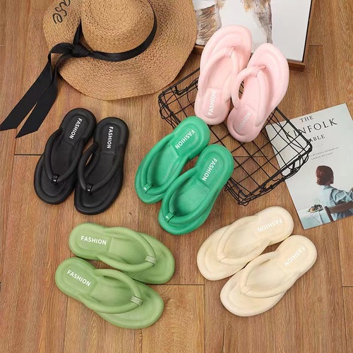 Cross-border human-shaped sandals for outdoor wear, women's summer beach casual sandals, lightweight new summer square-toe moccasin thick sole stylish