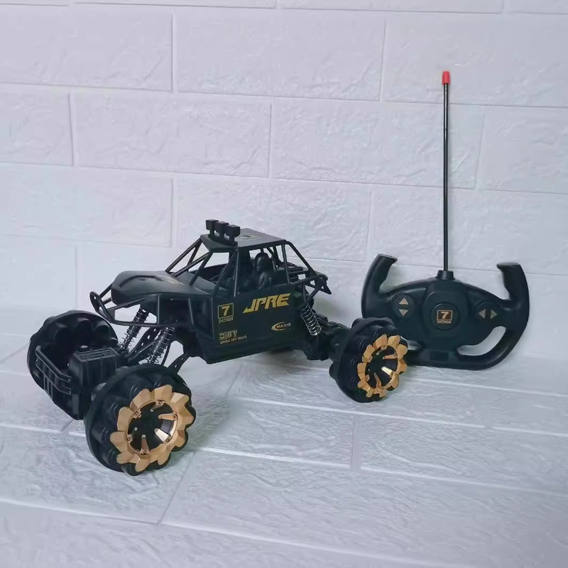 四チャンネル無線ハンドルリモコン車ドリフトオフロード車登山大足車高速レース少年玩具車|undefined