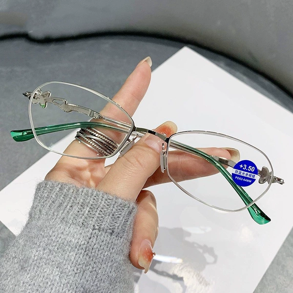 Silver green frame