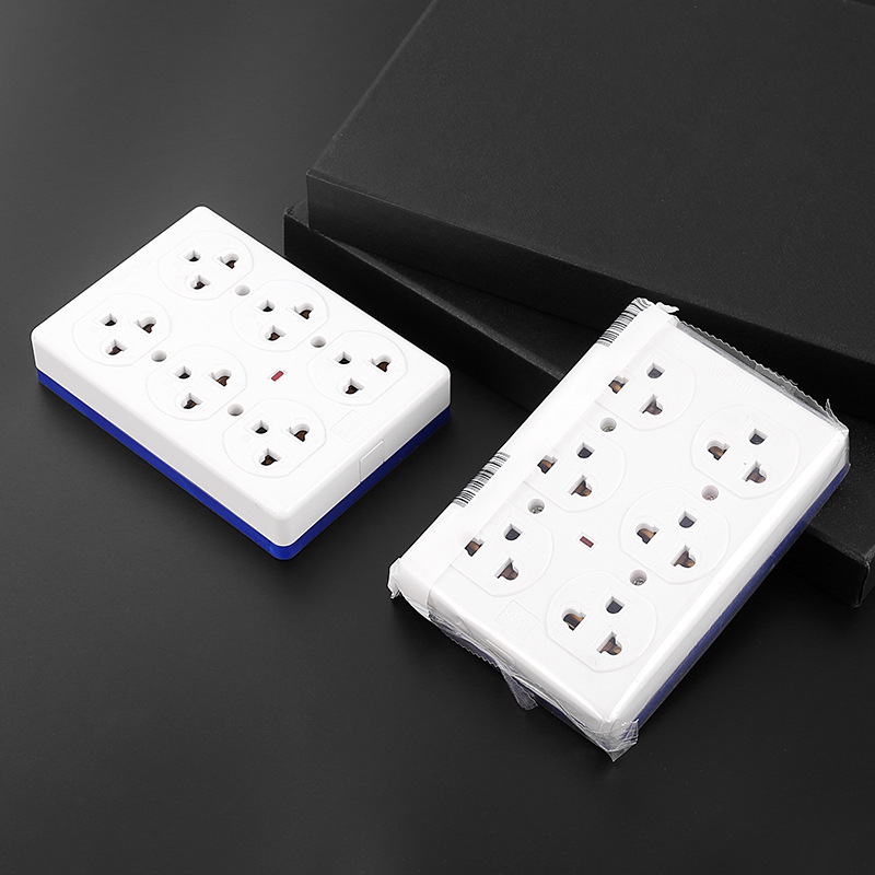 Enchufe de comercio exterior con lámpara indicadora enchufe de doble fila enchufe europeo tailandés enchufe de fila enchufe tablero de conexión