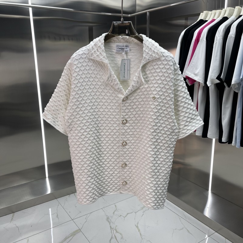 Comercio exterior casa Casablanca suéter suéter de manga corta jacquard cardigan polo pareja pantalones cortos traje