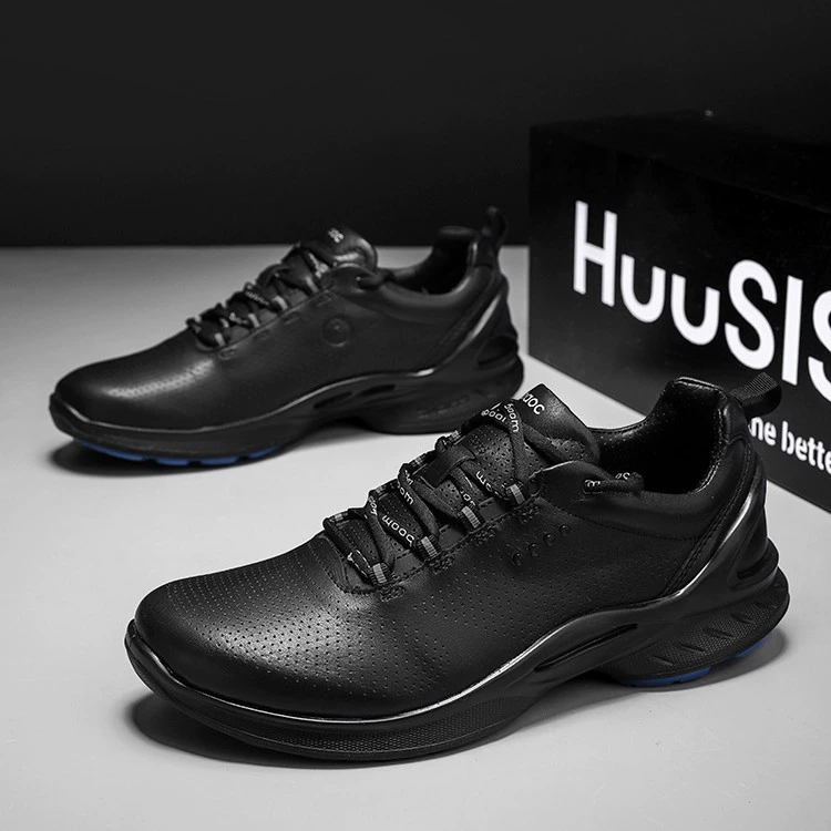 Мужская обувь Aijia, маленькие классические черные туфли из воловьей кожи, модные износостойкие амортизирующие прогулочные повседневные спортивные кроссовки на толстой подошве