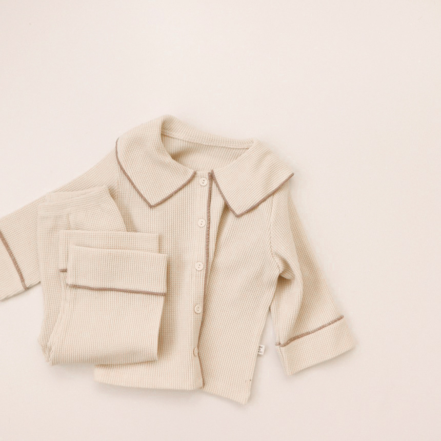 Pijamas para niños de estilo coreano, ropa para niños, ropa de otoño para bebés para hombres y mujeres, trajes de ropa para el hogar, estilo informal informal para niños