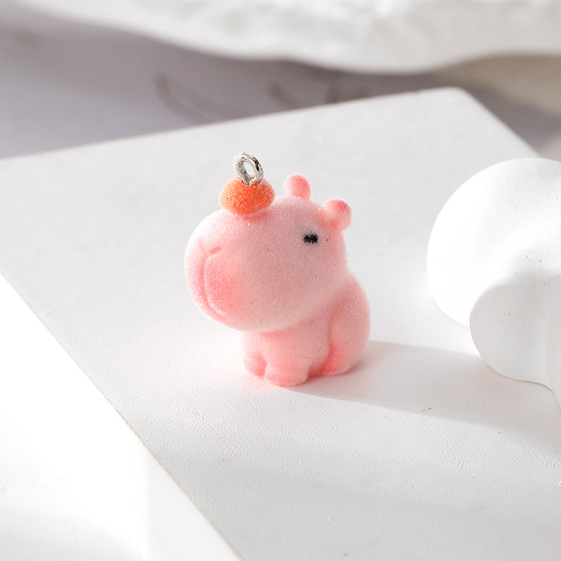 57g Weight Pendant Jewelry Making Type DIY Jewelry Accessories Classification 10 PCS/Package Quantity Resin, Flocking Material Animal Pattern All Seasons Season Epoxy Design Cartoon Style, Cute Style 10 PCS/Package Resin Flocking Animal Pendant 2