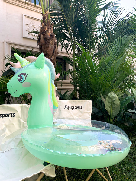 Fashionable rainbow inflatable swimming ring