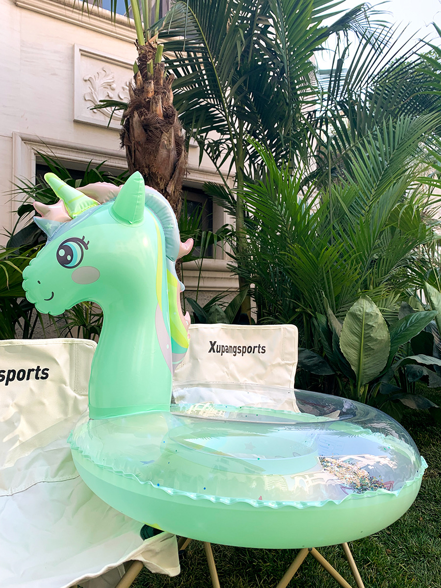 Fashionable rainbow inflatable swimming ring