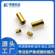厂家批发精密五金插孔插针 鼓式爪簧插孔 圆形连接器传输信号铜针