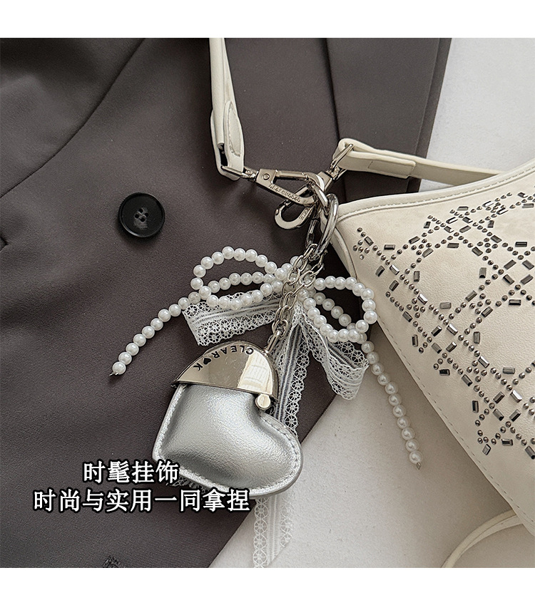 Summer handbag, women's hand-held armpit pillow bag, 2025 new style diamond-encrusted design, single-shoulder fashionable crossbody bag undefined