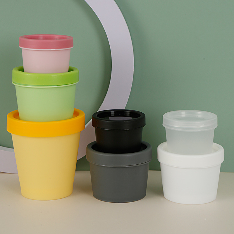 Tazón de máscara de barril recto 50g 100G 200g crema de mano de gran capacidad caja de loción corporal crema botella de embalaje Tazón