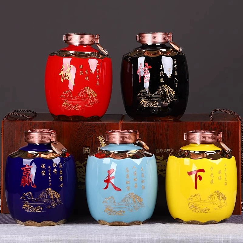 Jingdezhen домашняя пустая винная керамическая винная бутылка 3 кг 5 кг 10 кг герметичная винная бутылка