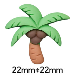 Simulated coconut tree cartoon swimming ring diy cream glue jewelry wholesale hole shoe buckle slippers toy patch