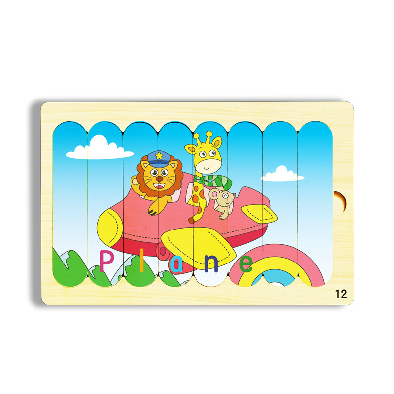 Niños barras de helado de madera puzzle de pensamiento lógico 3 + puzzle infantil de educación temprana divertido puzzle de barra de iluminación