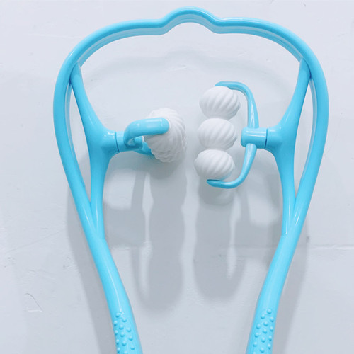 Handheld neck massager clamp neck small cervical vertebra massager manual shoulder and neck dredging instrument massage roller type