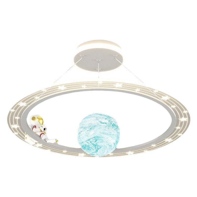 Espacio astronauta habitación infantil lámpara de dormitorio simple moderna estrella iluminación de la habitación nórdica creativa niño niña lámpara