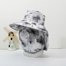 帽子女夏季防晒全脸遮阳帽下地干活大檐采茶帽游玩面罩透气太阳帽