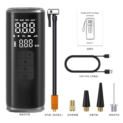 Hava nasosu — 25-cylinder car air pump with - black-wireless-version-6000mah-spot