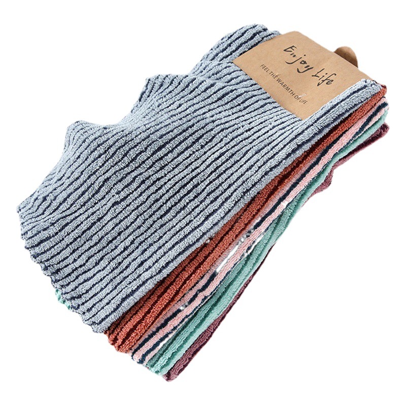 Coral Velvet Square Towel, Thickened, Soft and Absorbent, Kitchen Cleaning Cloth, Children's Hand Towel, Dual-Use for Dry and Wet, Small Square Towel