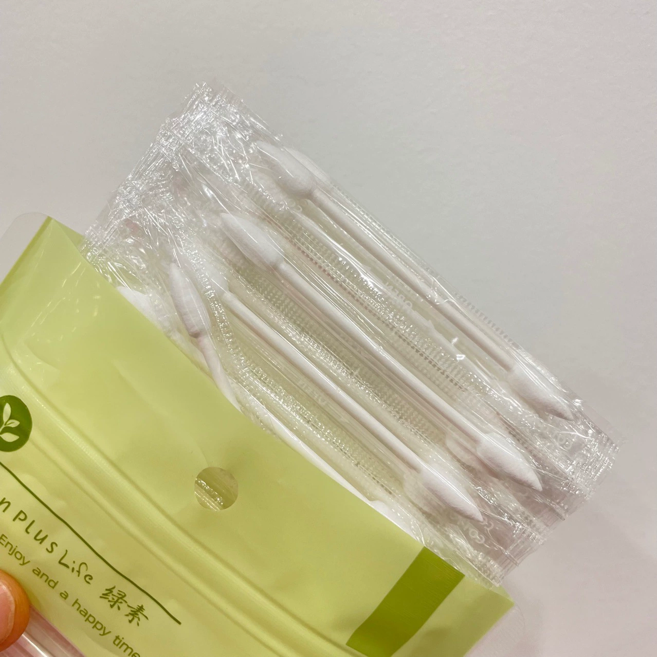 绿素 Pack, handheld absorbent cotton, double-sided cotton swabs, cotton pads, 100 pieces