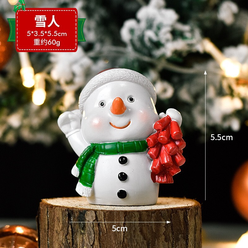 クリスマスの樹脂のデスクトップの置物は彼女にプレゼントします。|undefined