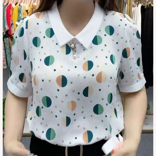 Women's T-shirt 2025 Summer Short-sleeve Top Mother's Dress Trendy Fashion Casual Blouse Stylish Versatile Small Shirt