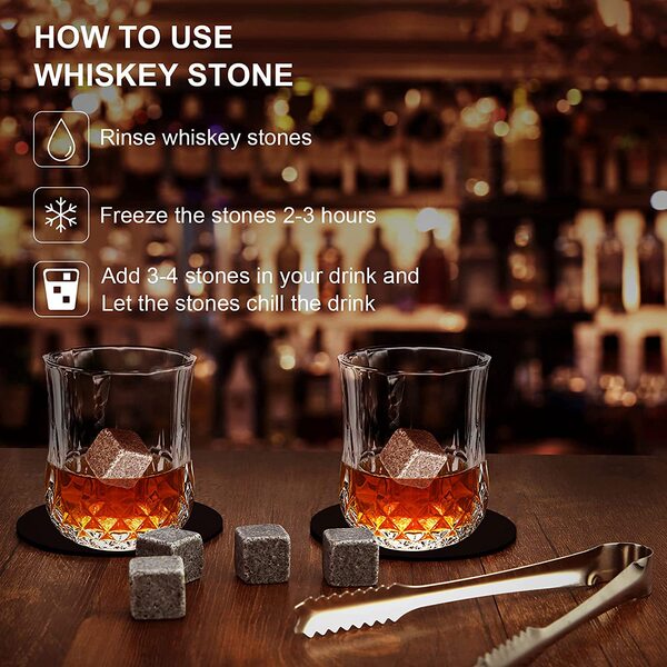 Glass set for whiskey