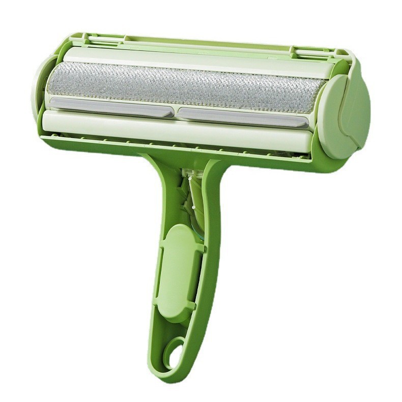 Pet Hair sticking dispositivo rodillo de dos vías cepillo de depilación ropa sofá Dispositivo de adherencia del pelo limpieza automática gato perro Rana pelo cepillo pegado