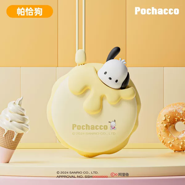 HW8 Sanrio Hand Warmer, Liquid Cheese, Pacha Dog
