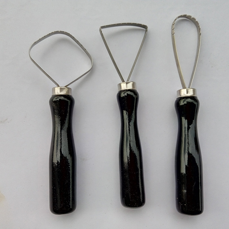 供应3件套刮刀 修坯雕刻刀 陶泥锯齿刮刀  泥塑工具组合