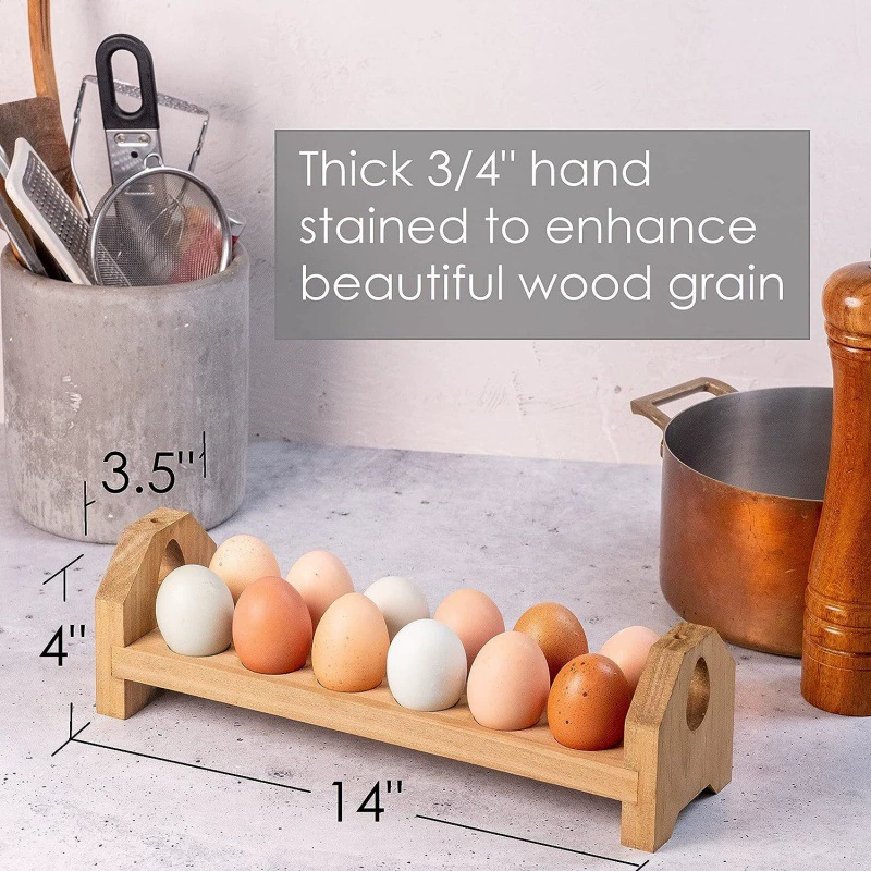 Wooden egg support kitchen countertop storage and storage of egg storage rack shop shelf display rack wooden eggs rack