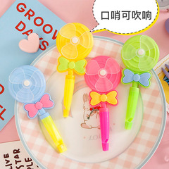 Creative boy girl whistle toy lollipop windmill mini plastic windmill retro small gift land