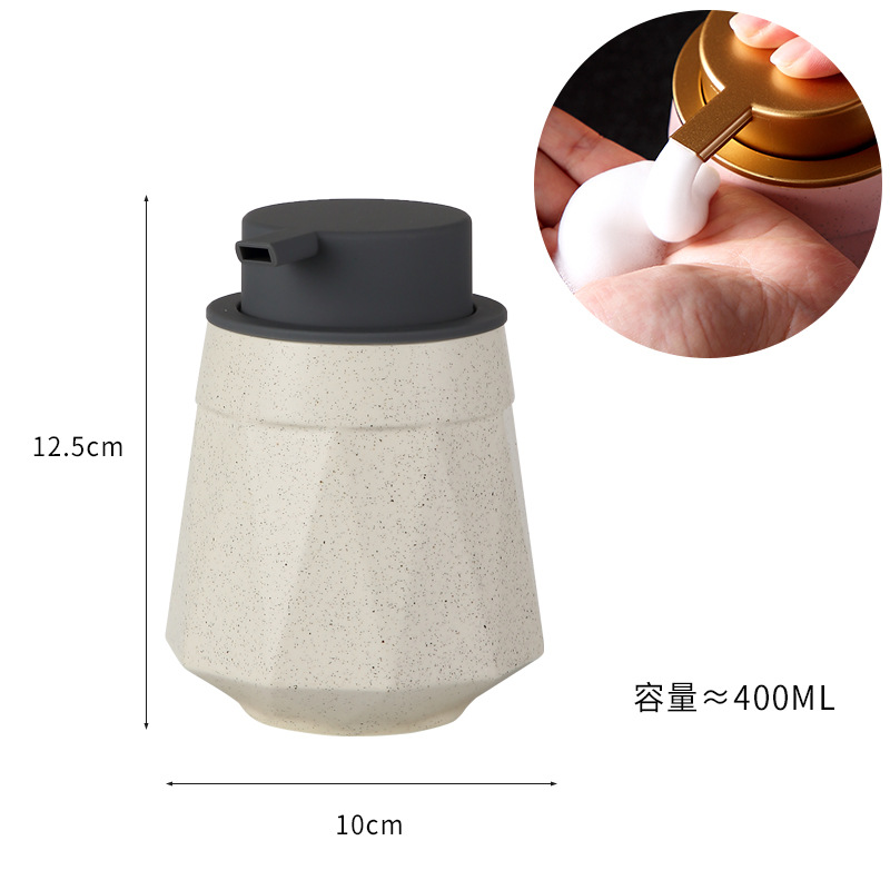 Nórdico Baño de cerámica mano desinfectante champú desinfectante sub-botella gel ducha Hotel mousse espuma prensa botella