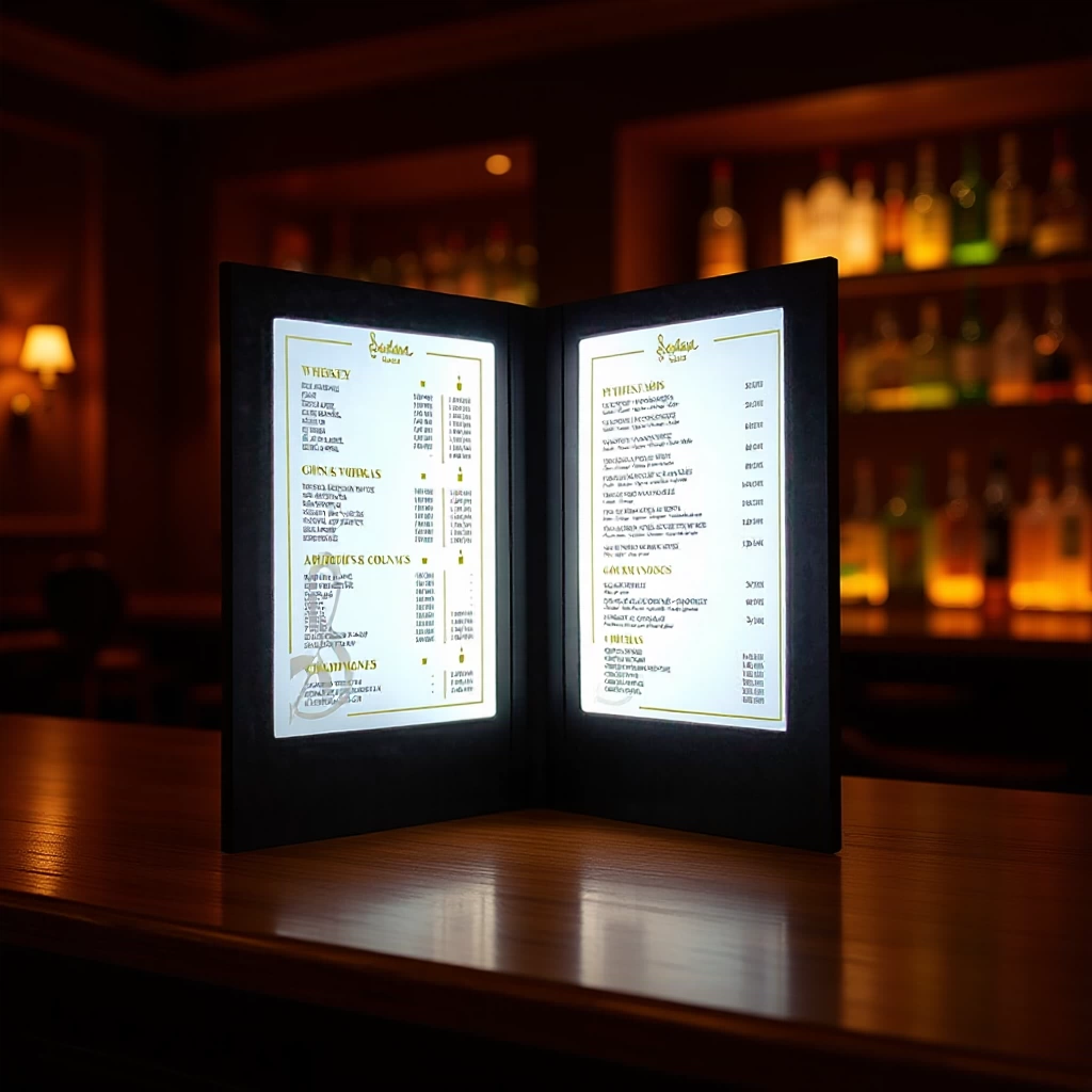 Светящийся винный бренд светодиодный светящийся меню зарядный столовый знак