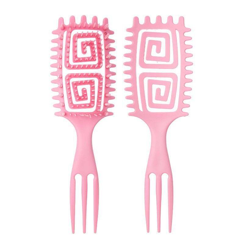 Hot sale cabello WANMEI hueco pein de modelado multifuncional extrusor de pasta de cola afilada pein flojo rebote rizado