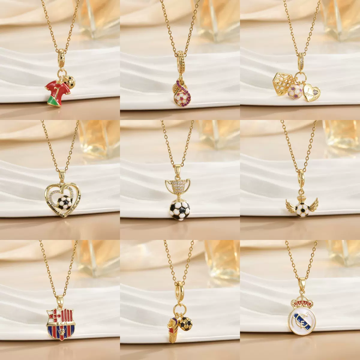 欧美跨境世界杯足球项链2026年新款时尚队徽吊坠简约大气厂家批发