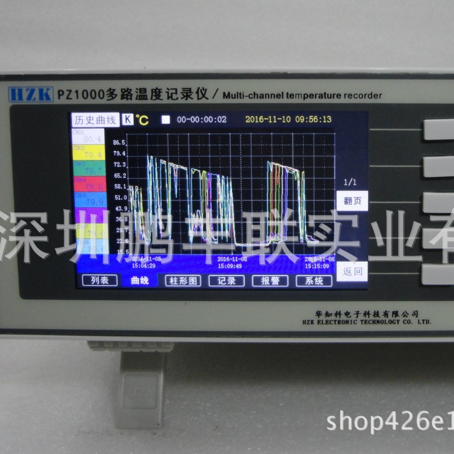 PZ1008S，PZ1016S多路温度巡检测试仪，可代替JK-8C，8UA