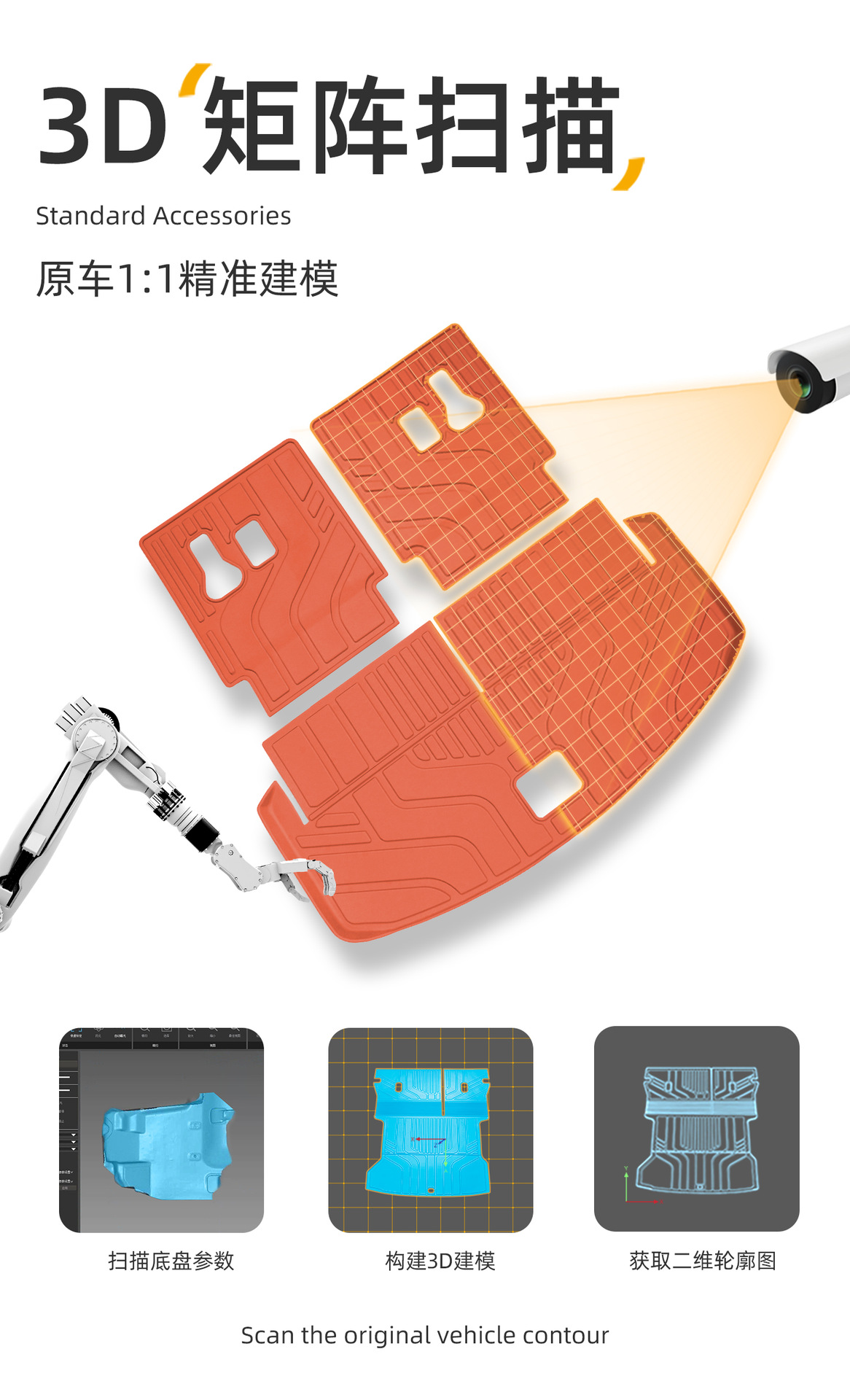 Suitable for BYD Tang L trunk mat, 25-26 model Tang L special 7-seater DM EV trunk mat, TPE car mat