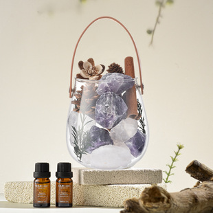 Diffuser Stone Dried Flower Aromatherapy for Home Use in Girls' Bedrooms, Crystal Essential Oil Flameless Fragrance Eternal Flower Decoration