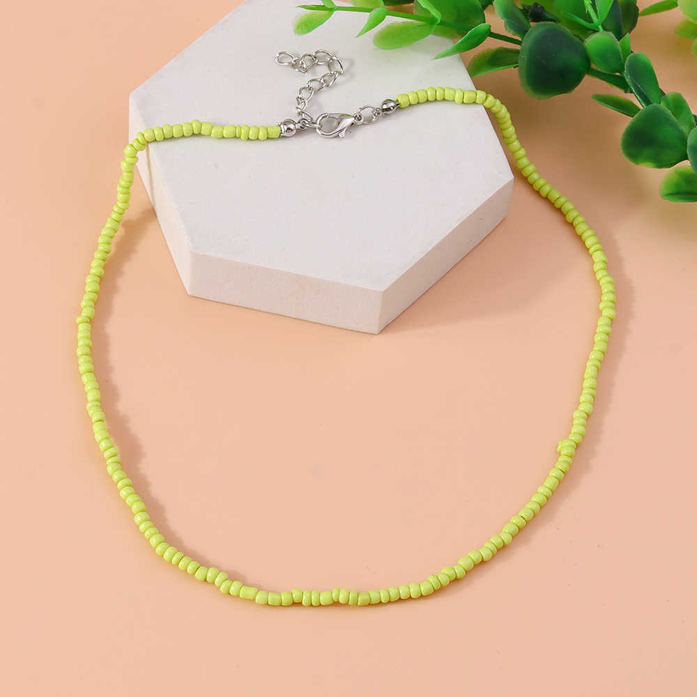 10g Weight Necklace Classification Resin Chain Material Beaded Chain Chain Type 1 Piece Quantity Holiday, Daily Occasion Plastic, Resin Material Round Pattern Spring&Summer Season Women's Gender Sweet Style Sweet Round Plastic Resin Beaded Chain Beaded Necklaces Wholesale 6