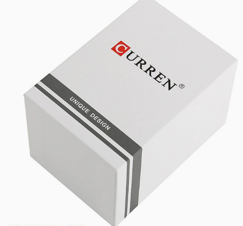 Caja para reloj CURREN, caja blanca para reloj, caja de regalo, bolso de mano, bolsa de papel
